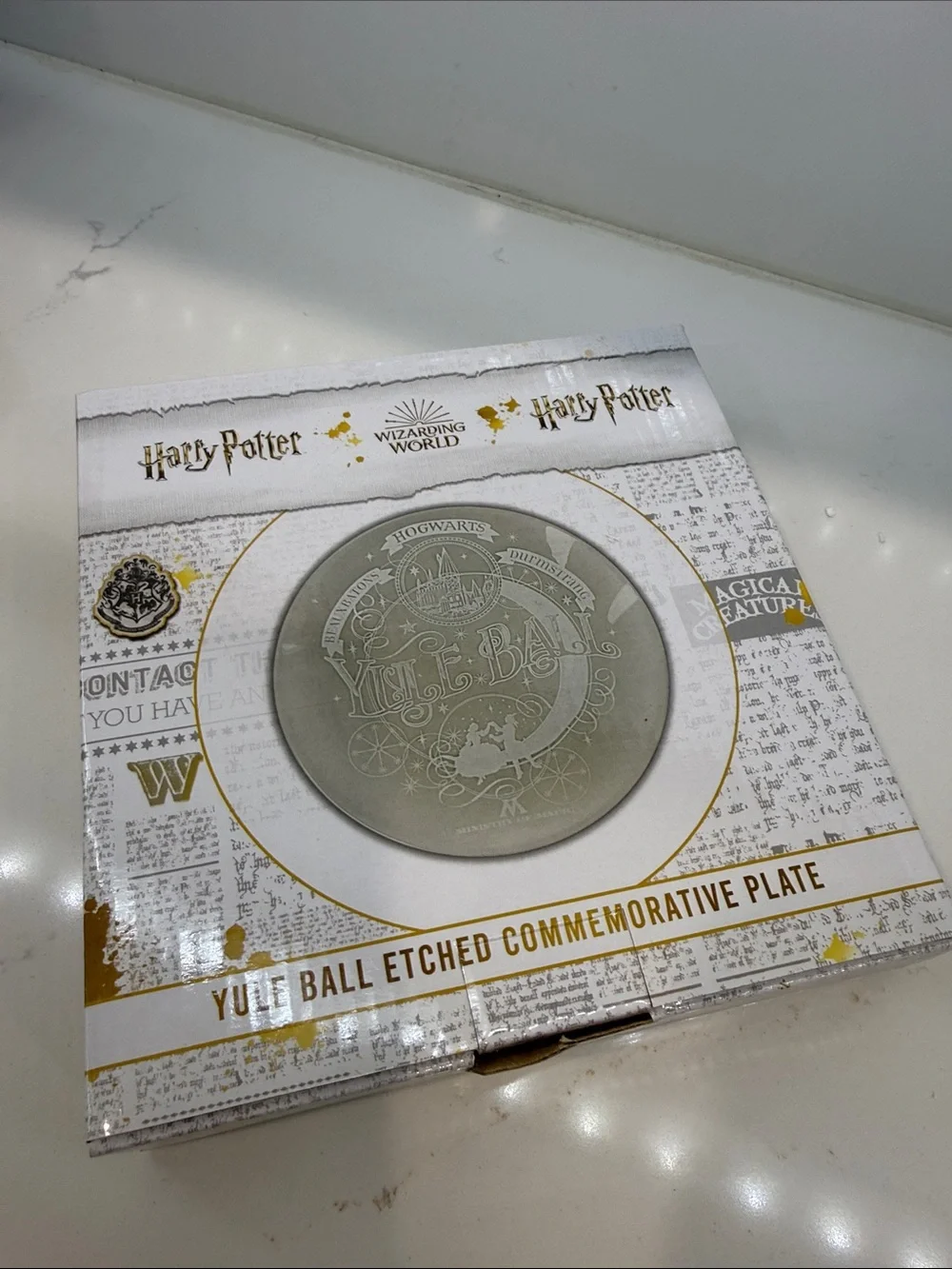 Harry Potter Yule Ball Etched Commemorative Plate - Silver